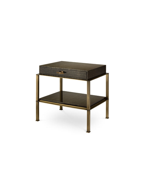 GAMBREL NIGHTSTAND - BRASS